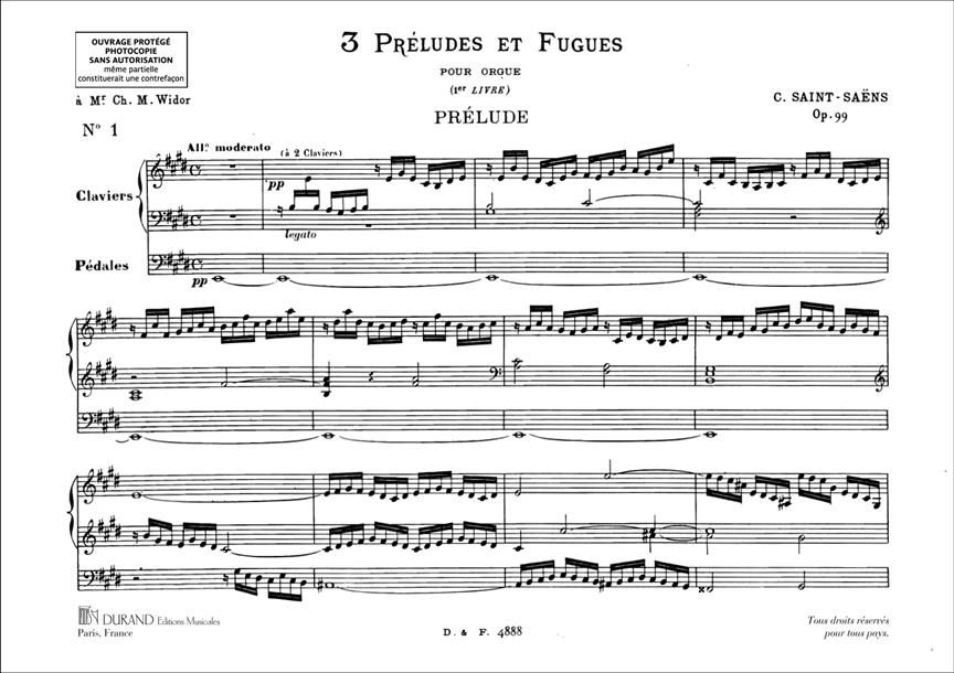 Six Preludes et Fugues pour Organ Op.99 - Book 1 - noty na varhany